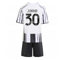 Juventus Jonathan David #30 Koszulka Podstawowa dzieci 2025-26 Krótki Rękaw (+ krótkie spodenki)